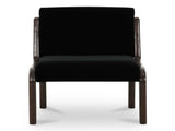 Edie Black Faux Mohair Accent Chair by Moe's Home at Eve Furniture