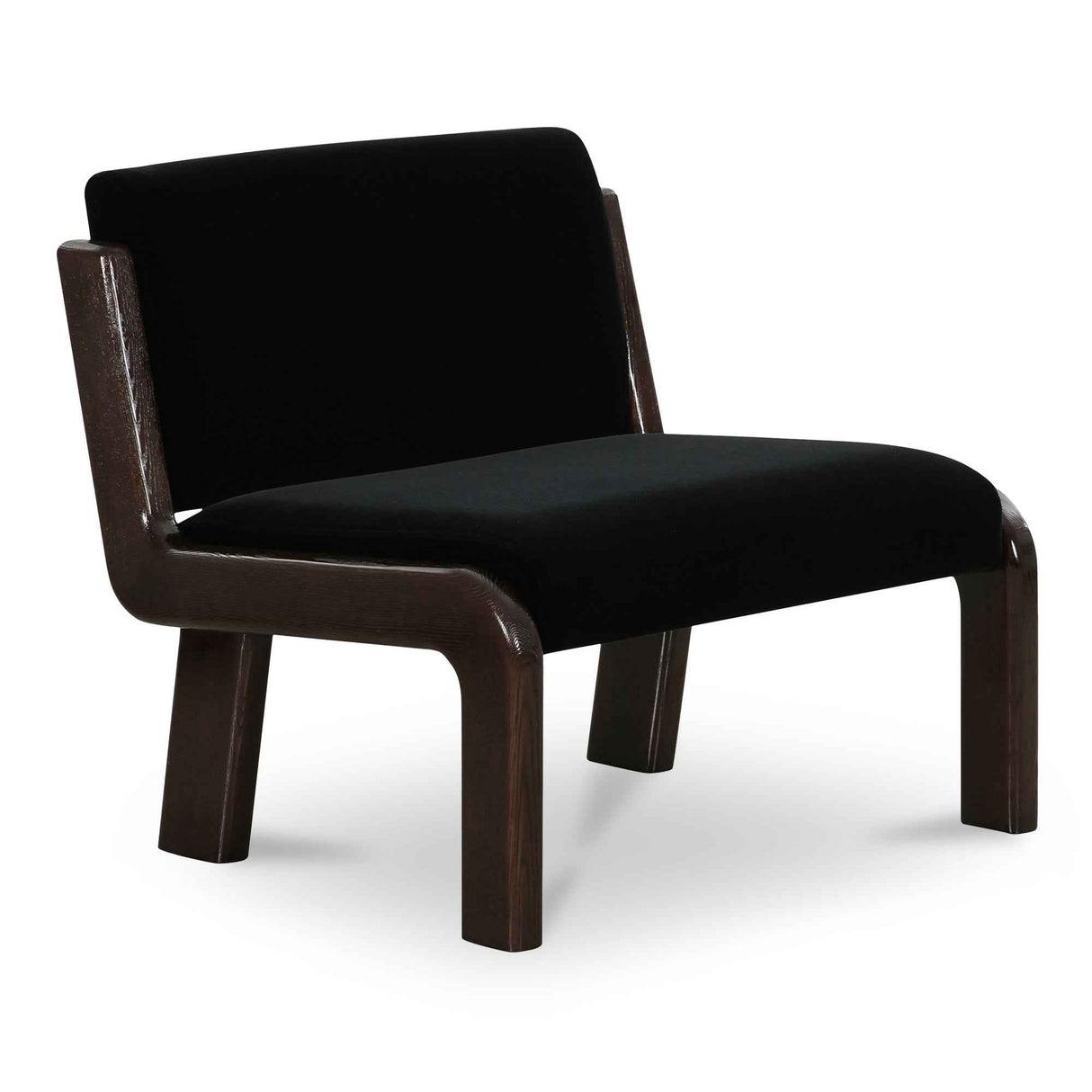 Edie Black Faux Mohair Accent Chair by Moe's Home at Eve Furniture