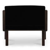 Edie Black Faux Mohair Accent Chair by Moe's Home at Eve Furniture
