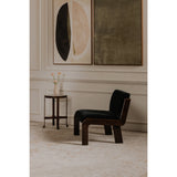 Edie Black Faux Mohair Accent Chair by Moe's Home at Eve Furniture