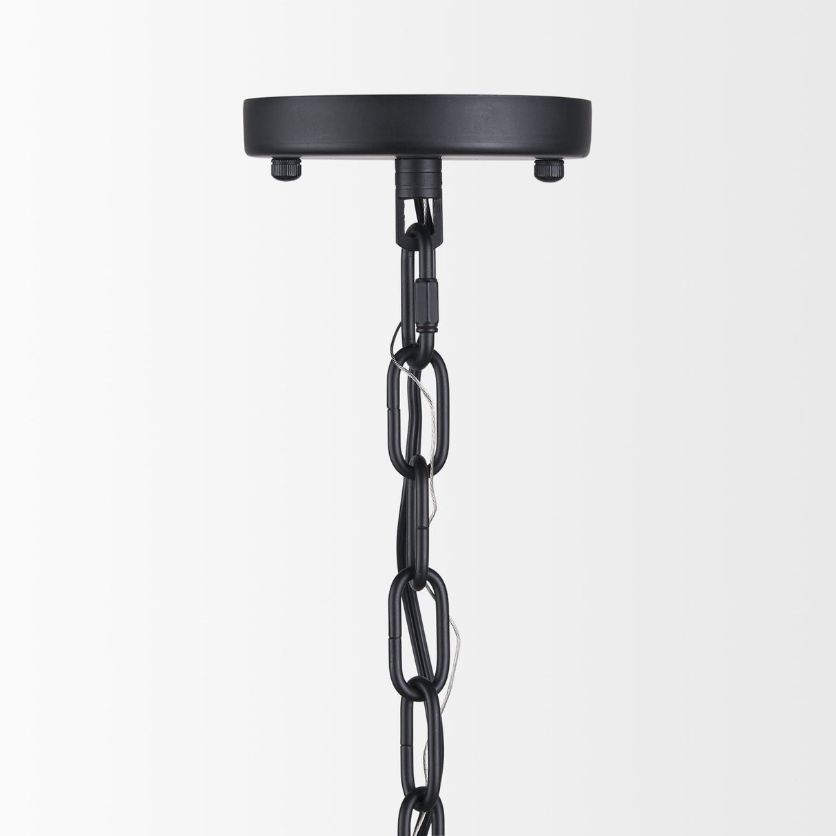 Edie Matte Black Metal w/ Frosted Glass Globe 1-Light Pendant by Mercana at Eve Furniture
