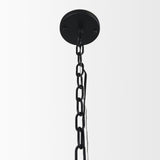 Edie Matte Black Metal w/ Frosted Glass Globe 1-Light Pendant by Mercana at Eve Furniture