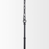 Edie Matte Black Metal w/ Frosted Glass Globe 1-Light Pendant by Mercana at Eve Furniture