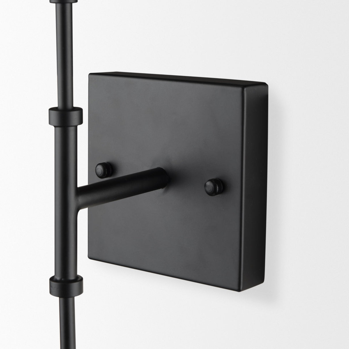 Edie Matte Black Metal w/ Frosted Glass Globes 2-Light Wall Sconce by Mercana at Eve Furniture
