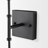 Edie Matte Black Metal w/ Frosted Glass Globes 2-Light Wall Sconce by Mercana at Eve Furniture