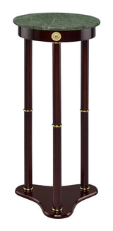 Edie Merlot Round Marble Top Accent Table by Coaster at Eve Furniture