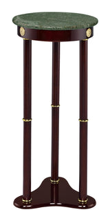 Edie Merlot Round Marble Top Accent Table by Coaster at Eve Furniture