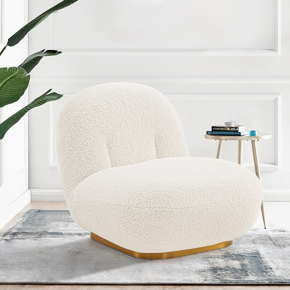 Edina Accent Chair in White by Manhattan Comfort at Eve Furniture