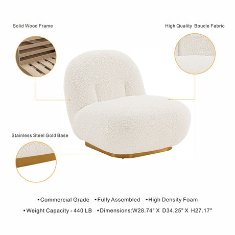 Edina Accent Chair in White by Manhattan Comfort at Eve Furniture