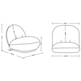 Edina Accent Chair in White (set of 2) by Manhattan Comfort at Eve Furniture