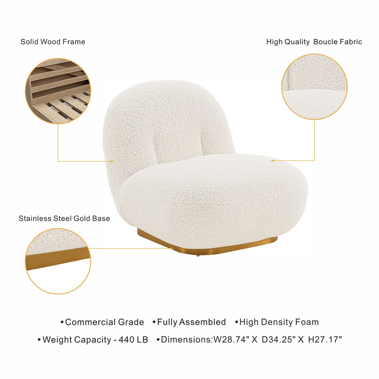 Edina Accent Chair in White (set of 2) by Manhattan Comfort at Eve Furniture