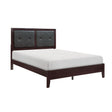 Edina Espresso Queen Upholstered Panel Bed by Homelegance at Eve Furniture