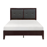 Edina Espresso Queen Upholstered Panel Bed by Homelegance at Eve Furniture