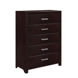 Edina Espresso Upholstered Panel Bedroom Set by Homelegance at Eve Furniture