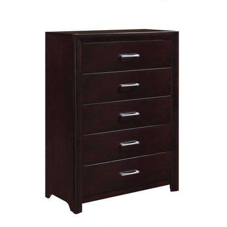 Edina Espresso Upholstered Panel Bedroom Set by Homelegance at Eve Furniture