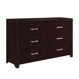 Edina Espresso Upholstered Panel Bedroom Set by Homelegance at Eve Furniture