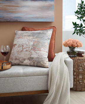 Edinfielders Cream/Gray/Rust Pillow (Set of 4) by Ashley at Eve Furniture
