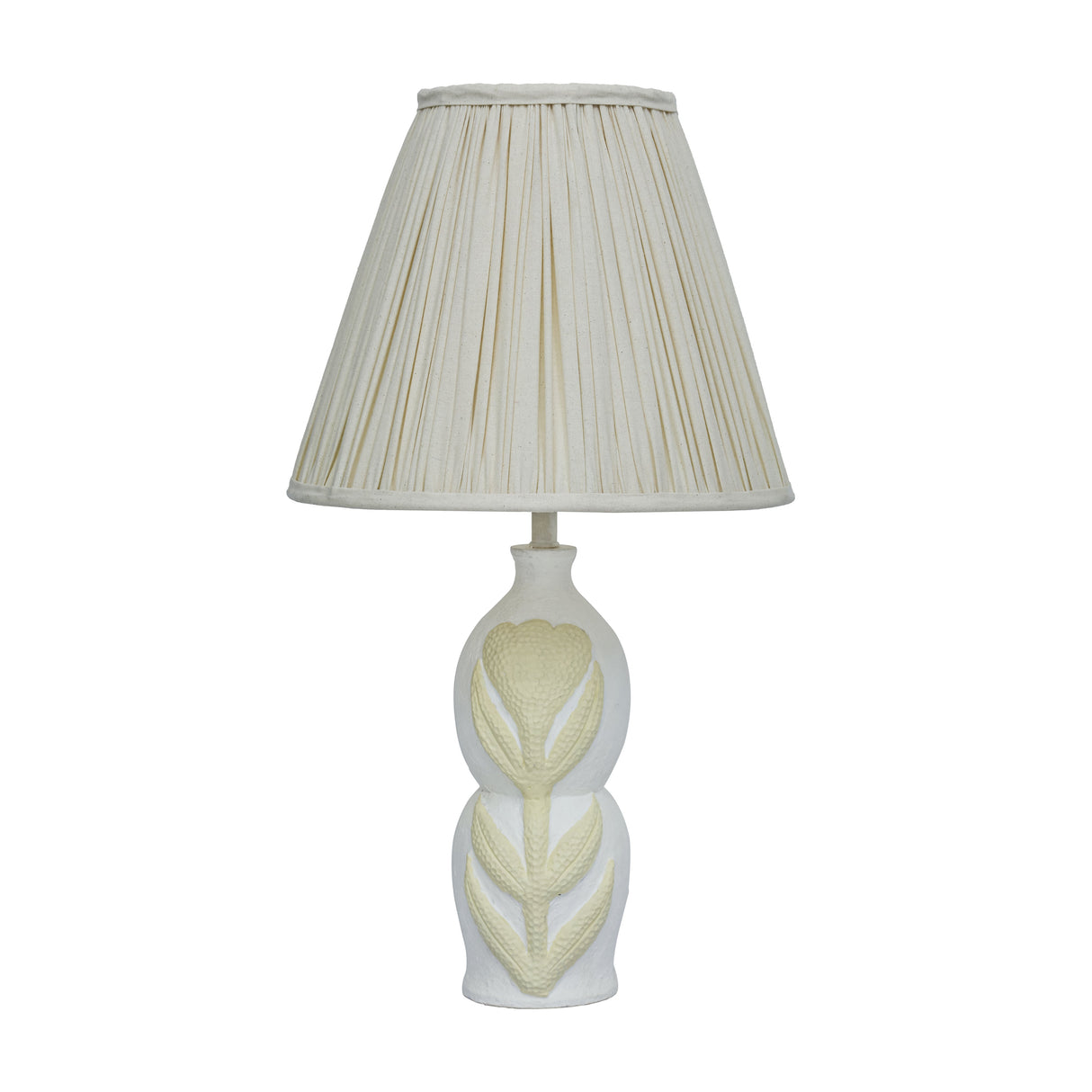 Edith Curved Papier Mache Flower Pleated Table Lamp by TOV Furniture at Eve Furniture