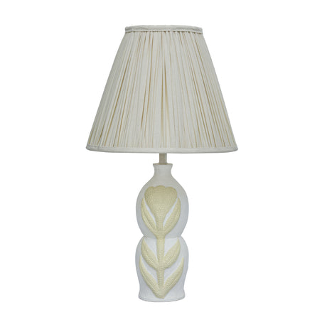Edith Curved Papier Mache Flower Pleated Table Lamp by TOV Furniture at Eve Furniture