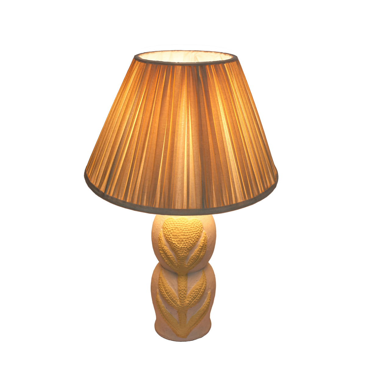 Edith Curved Papier Mache Flower Pleated Table Lamp by TOV Furniture at Eve Furniture