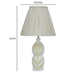 Edith Curved Papier Mache Flower Pleated Table Lamp by TOV Furniture at Eve Furniture