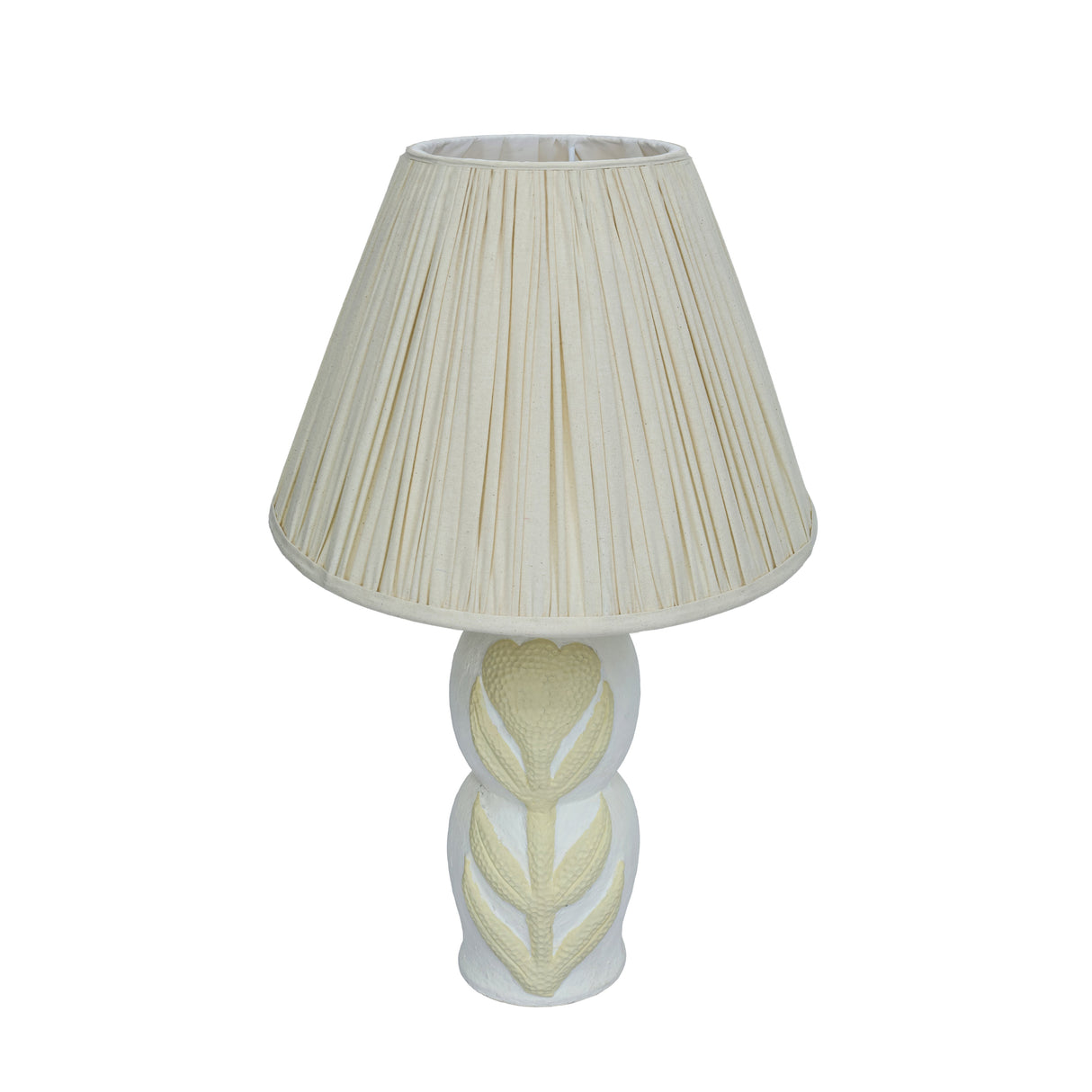 Edith Curved Papier Mache Flower Pleated Table Lamp by TOV Furniture at Eve Furniture