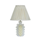 Edith Scalloped Papier Mache Flower Pleated Table Lamp by TOV Furniture at Eve Furniture