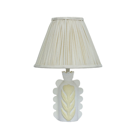Edith Scalloped Papier Mache Flower Pleated Table Lamp by TOV Furniture at Eve Furniture