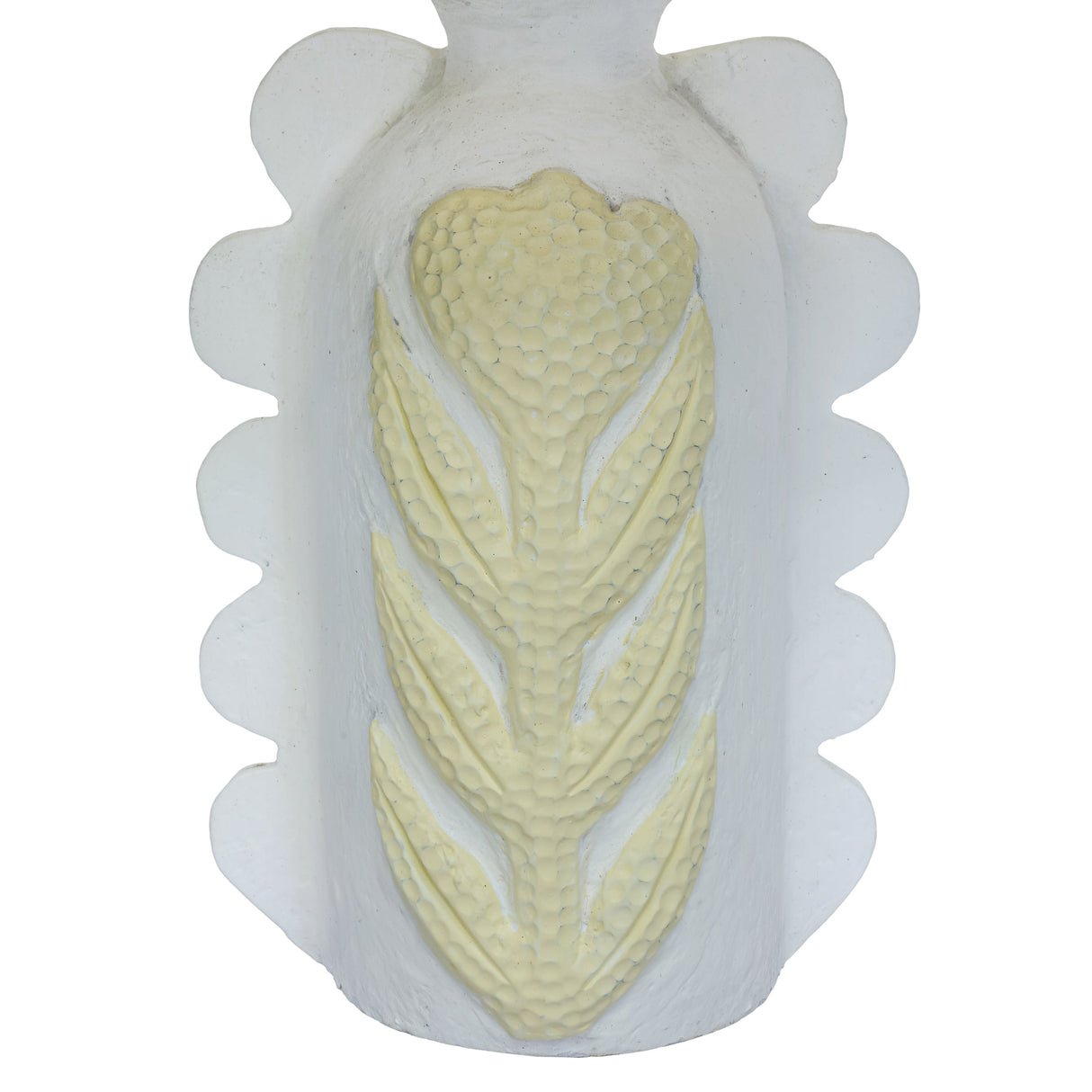 Edith Scalloped Papier Mache Flower Pleated Table Lamp by TOV Furniture at Eve Furniture