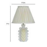 Edith Scalloped Papier Mache Flower Pleated Table Lamp by TOV Furniture at Eve Furniture