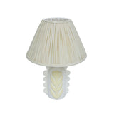 Edith Scalloped Papier Mache Flower Pleated Table Lamp by TOV Furniture at Eve Furniture