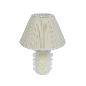 Edith Scalloped Papier Mache Flower Pleated Table Lamp by TOV Furniture at Eve Furniture