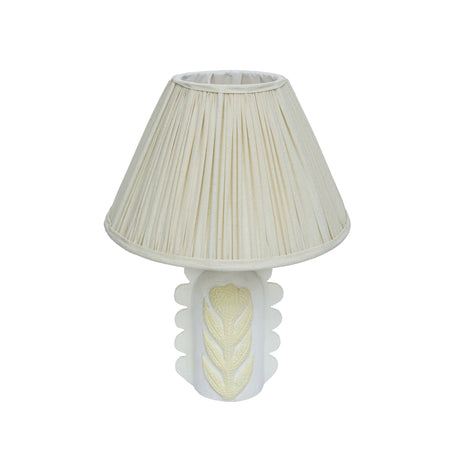 Edith Scalloped Papier Mache Flower Pleated Table Lamp by TOV Furniture at Eve Furniture