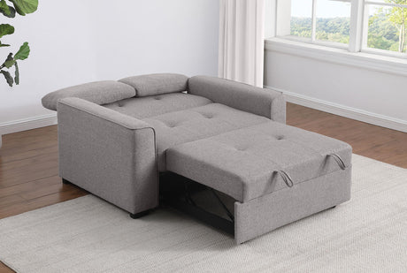 Edith Upholstered Convertible Sleeper Sofa Bed Grey