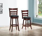 Edmond Dark Cherry/Black Swivel Counter Height Chair by Homelegance at Eve Furniture