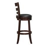 Edmond Dark Cherry/Black Swivel Counter Height Chair by Homelegance at Eve Furniture