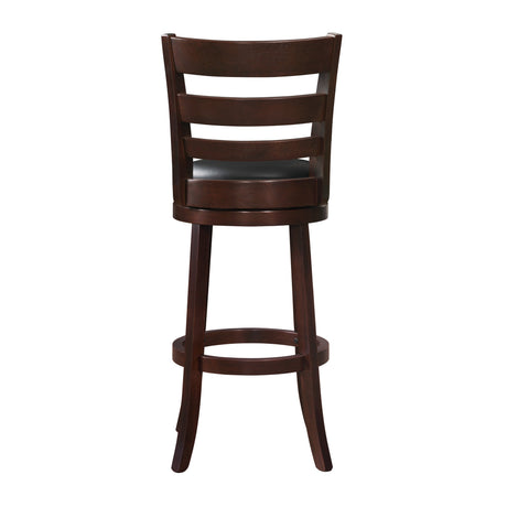 Edmond Dark Cherry/Black Swivel Counter Height Chair by Homelegance at Eve Furniture