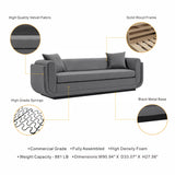 Edmonda Sofa in Dark Grey by Manhattan Comfort at Eve Furniture