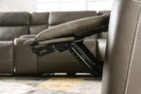 Edmondus Dark Gray Modular Power Reclining Sectional by Furniture of America at Eve Furniture