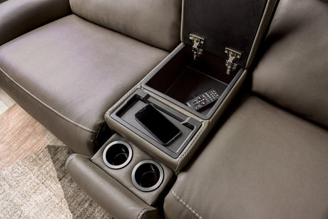 Edmondus Dark Gray Modular Power Reclining Sectional by Furniture of America at Eve Furniture