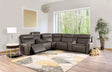 Edmondus Dark Gray Modular Power Reclining Sectional by Furniture of America at Eve Furniture