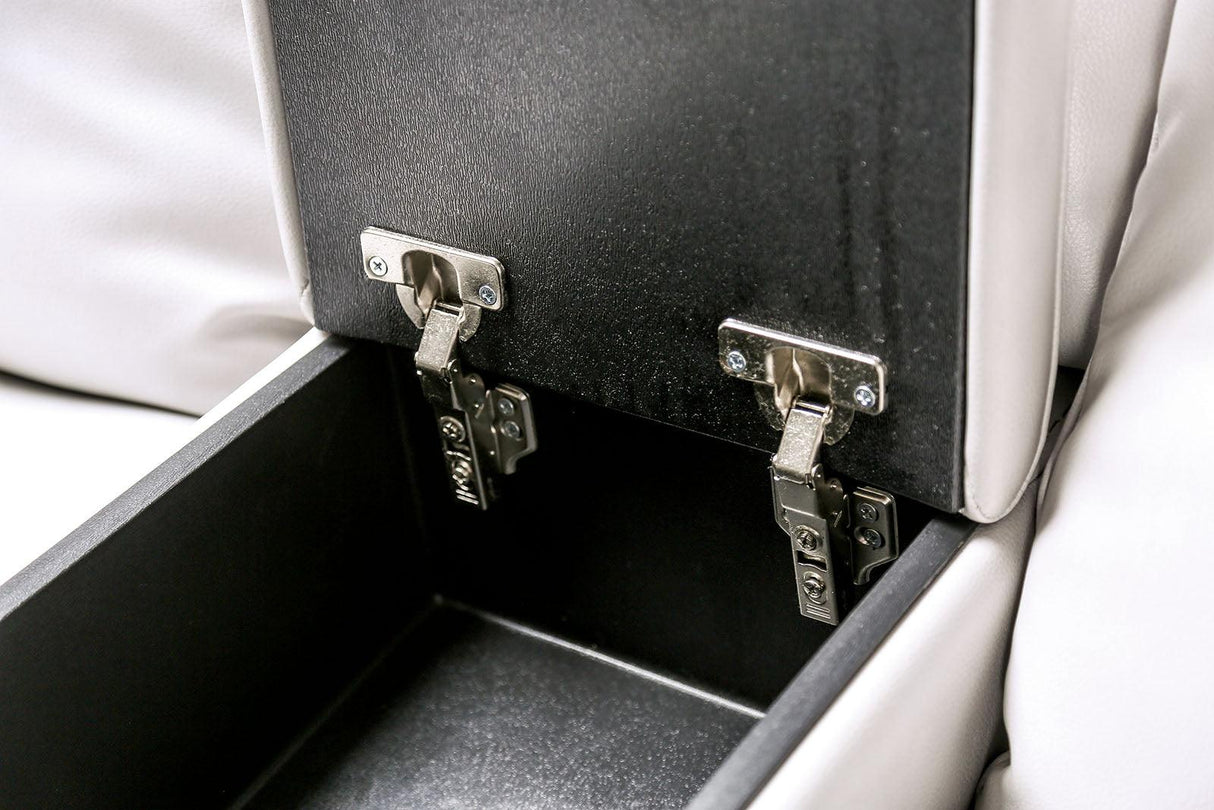 Edmondus Light Taupe Modular Power Reclining Sectional by Furniture of America at Eve Furniture