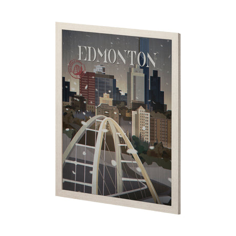 Edmonton Go Canada (L) by Mercana Studio a Hand Embellished Decograph Framed Art Print by Mercana at Eve Furniture