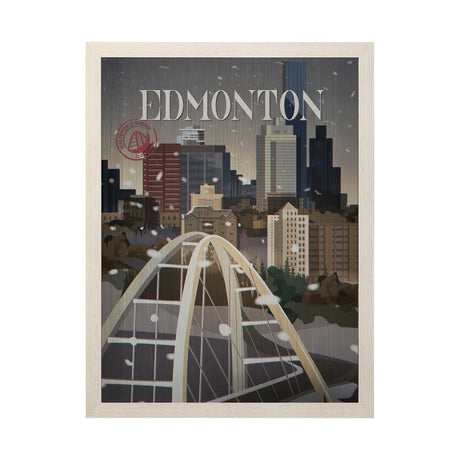 Edmonton Go Canada (L) by Mercana Studio a Hand Embellished Decograph Framed Art Print by Mercana at Eve Furniture