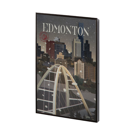 Edmonton Go Canada (SM) by Mercana Studio a Hand Embellished Decograph Framed Art Print by Mercana at Eve Furniture
