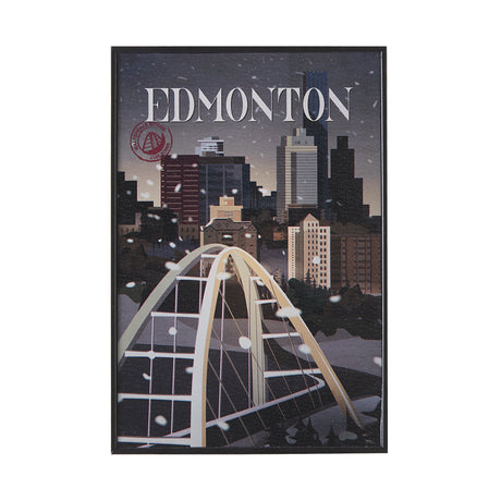 Edmonton Go Canada (SM) by Mercana Studio a Hand Embellished Decograph Framed Art Print by Mercana at Eve Furniture