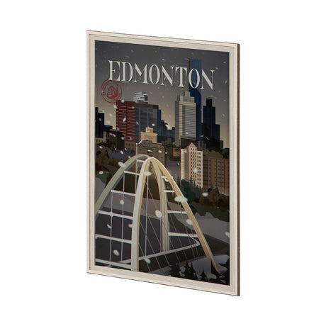 Edmonton Go Canada (XL) by Mercana Studio a Hand Embellished Decograph Framed Art Print under Glass by Mercana at Eve Furniture