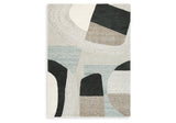 Edrickhill Grayish Teal/Taupe/Cream Medium Rug by Ashley at Eve Furniture