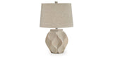 Edselham Distressed Cream Table Lamp by Ashley at Eve Furniture