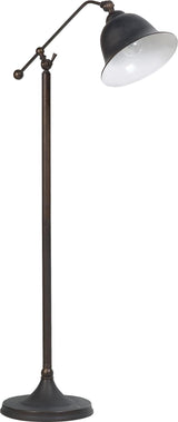 Eduardo Bell Shade Floor Lamp Dark Bronze